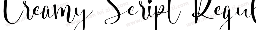 Creamy Script Regula字体转换